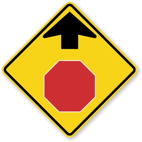 Stop Ahead Symbol Sign W3 1 Sku X W3 1