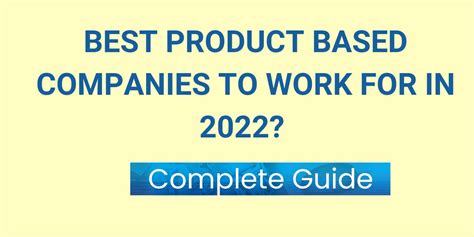 Top Product Based Companies In India