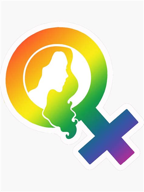Rainbow Female Gender Symbol Sticker For Sale By Kaleylaprise007 Redbubble