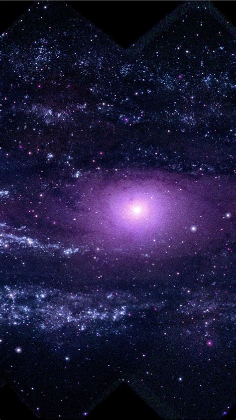Incandescent Purple Galaxy On Black Sky 4k Hd Galaxy