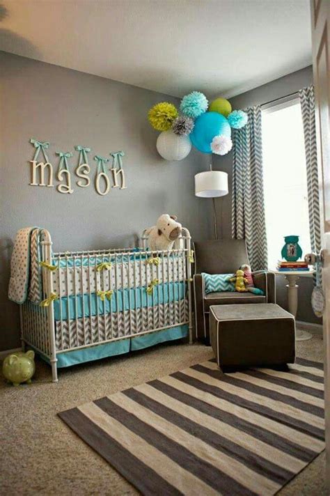 Whether you want to bring your little one home to a charming parade of animals, a minimalist abode or a purely elegant retreat, we've got you and baby covered. Turquoise , brown and green nursery | Baby boy rooms ...
