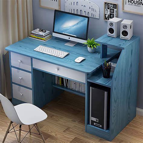 Computer Desk With Drawerhome Office Desks With Bottom Storage Shelves