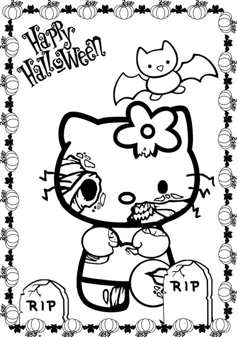 Hello Kitty Halloween Coloring Pages Best Coloring Pages For Kids