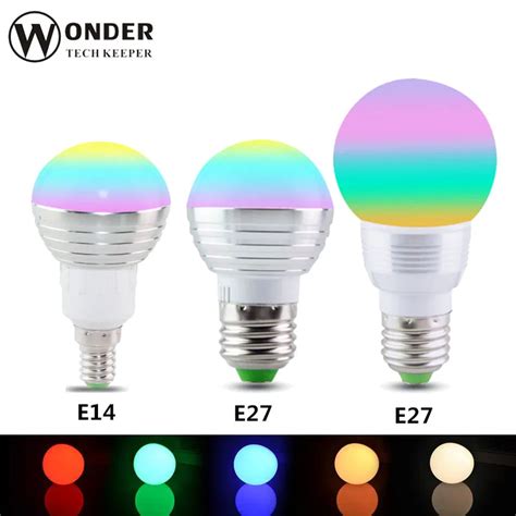 Rgb Lamp E27 E14 Rgb Led Bulb Light 3w5w Led Spot Light 16 Color