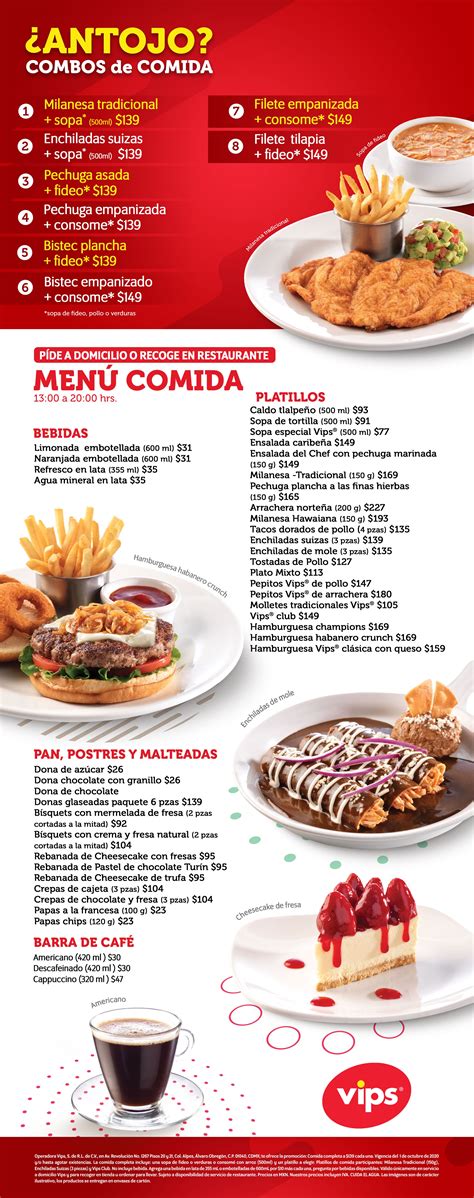 Along with the listed single and double, you can add up to four patties to any sandwich. Menú domicilio - Vips