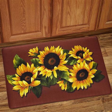Sunflower Print Anti Fatigue Floor Mat 18 X30 On Sale Overstock 14465736 Sunflower