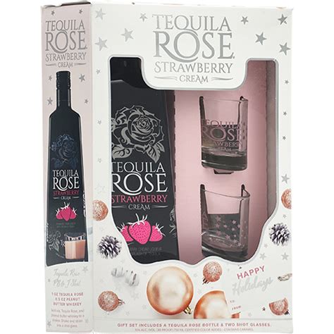 Tequila Rose Strawberry Cream Liqueur Holiday T Set With 2 Shot