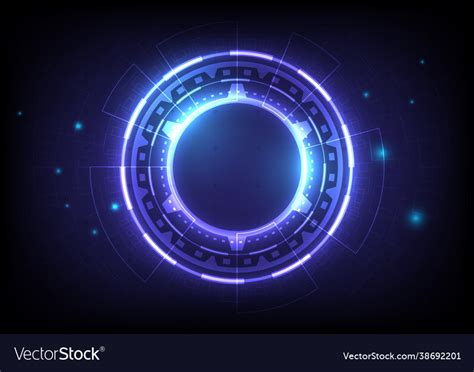 Abstract Hologram Hi Tech Background Data Vector Image