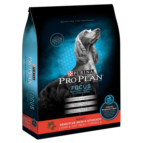 The crunchy texture even helps keep his teeth clean and his breath fresh! Purina Pro Plan Focus Sensitive Skin & Stomach Adult Dry ...