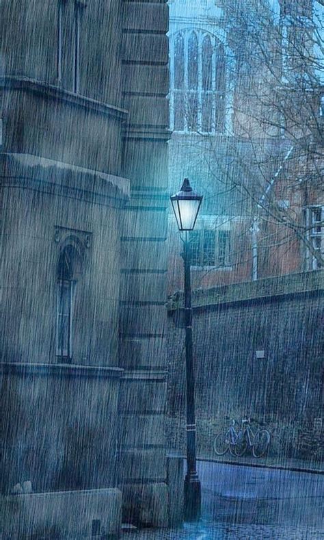 Winter Rain Cambridge England Rainy Night Rainy Sky Rain