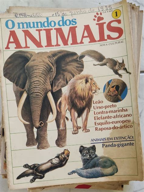Coleção De Revista O Mundo Dos Animais Livro Editora Nova Cultural