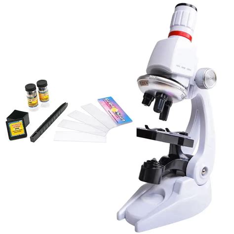 Bowake 1200x Children Toy Biological Microscope Set T Monocular