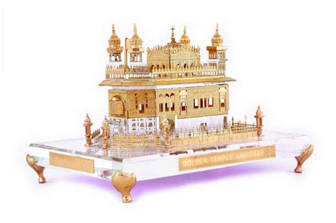 Buy Crystal 24 Karat Gold Plated Golden Temple Home Decorative Souvenir