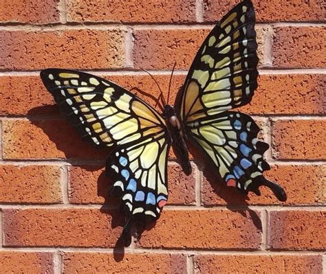 Large 35cm Metal Butterfly Garden Wall Fence Art Decoration Etsy