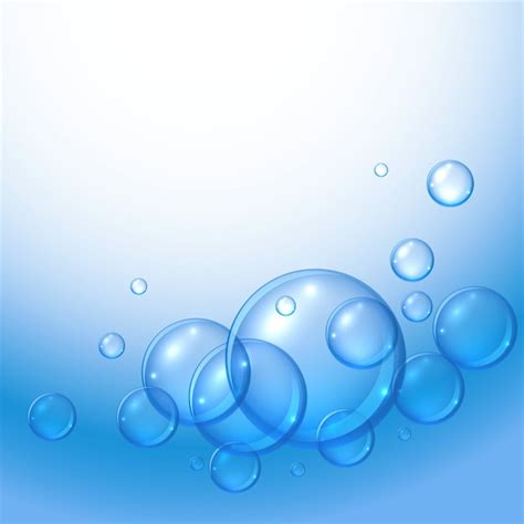 Fondo De Burbujas Brillantes De Agua Azul Flotante Vector Gratis