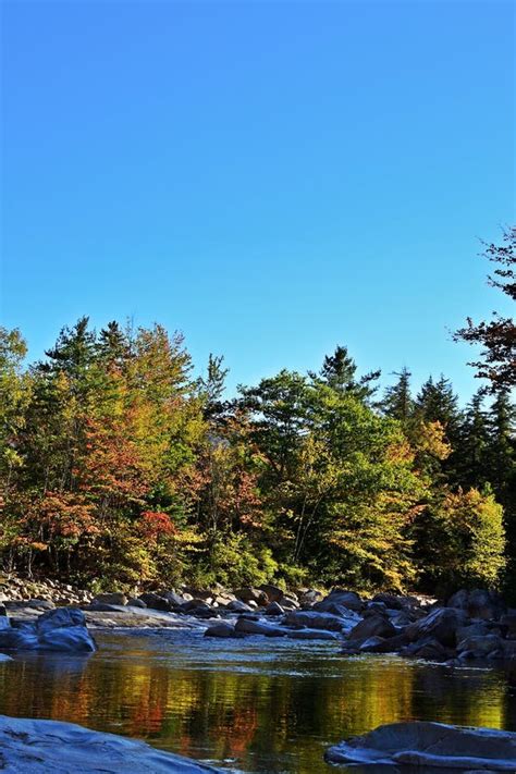 Mountain River New Hampshire Usa Stock Image Image Of North Evening