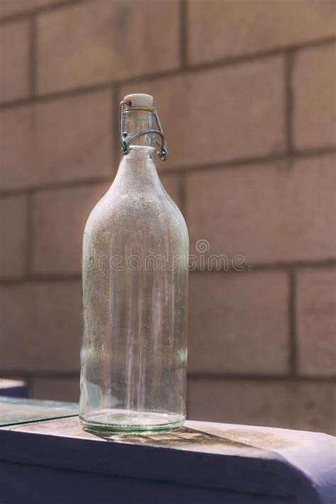 Glass Bottle On The Bottle Trash Can Reducing Waste By Following The
