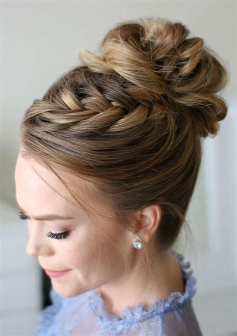 The designs of hairstyles vary. Wedding Hairstyles | Hair styles, High bun hairstyles ...