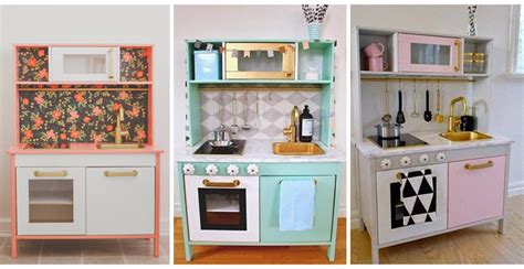It is also easily customizable, however; Ikea Duktig Play Kitchen Makeover/Hack | Miss Audrey Sue