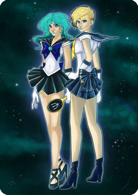 Sailor Uranus Neptune By Enixyy On Deviantart