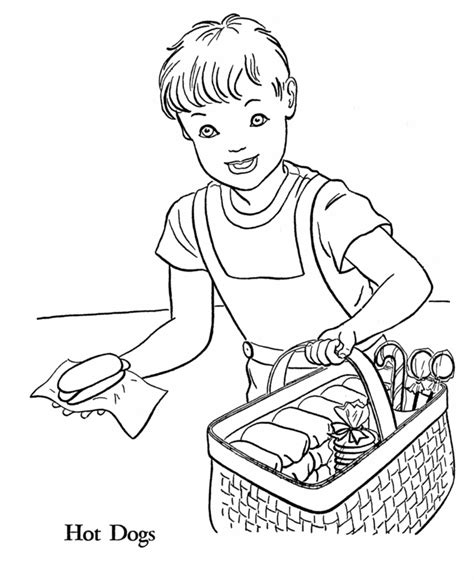 Hot Dog Coloring Pages - Coloring Home