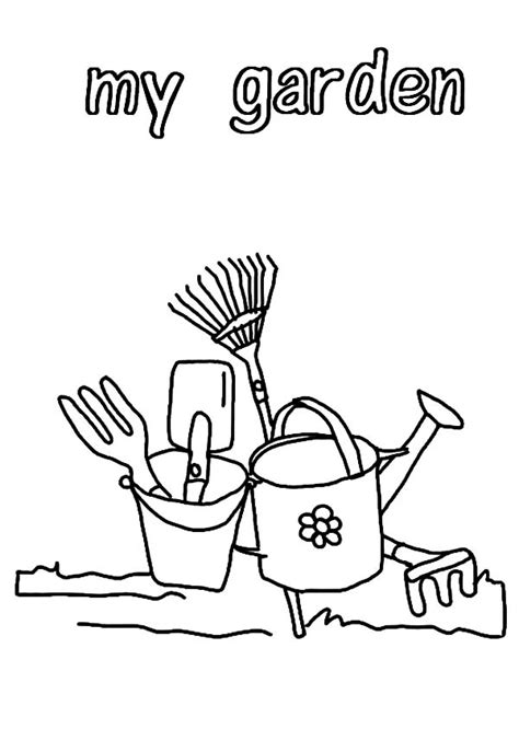 My Garden Gardening Tools Coloring Pages | Color Luna