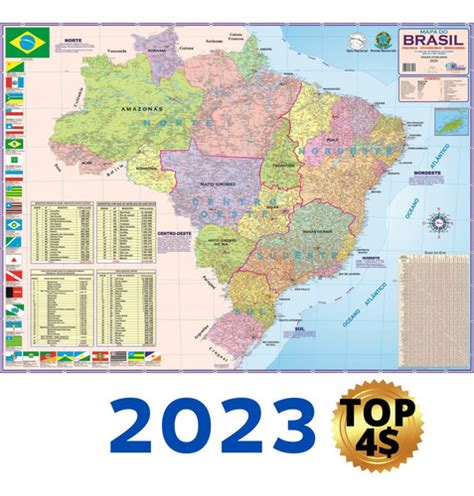 Mapa Brasil Politico Regional Rodovi Rio X Cm Gigante For Sales Brinquedos Presentes