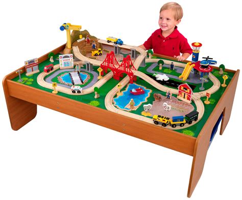 Kidkraft Metropolis Train Table 100pc Train Set Kids Play Toy Fun Wood