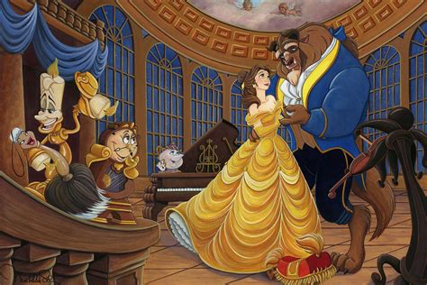 Beauty And The Beast Dancing Drawing