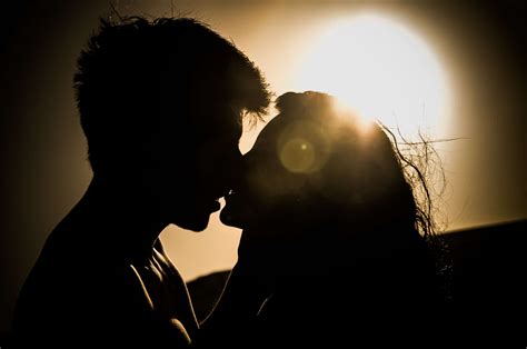 Affection Attachment Couple Dark Dawn Dusk Hug Kiss Kissing