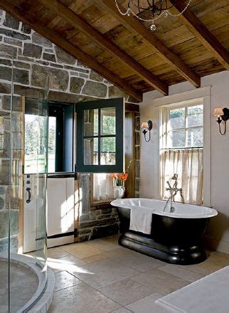 Bath-Rustic spa bath; DPF Design. (I could paint wall to ...