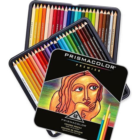 Prismacolor Premier Colored Pencils Soft Core 48 Count Tin Case Sealed
