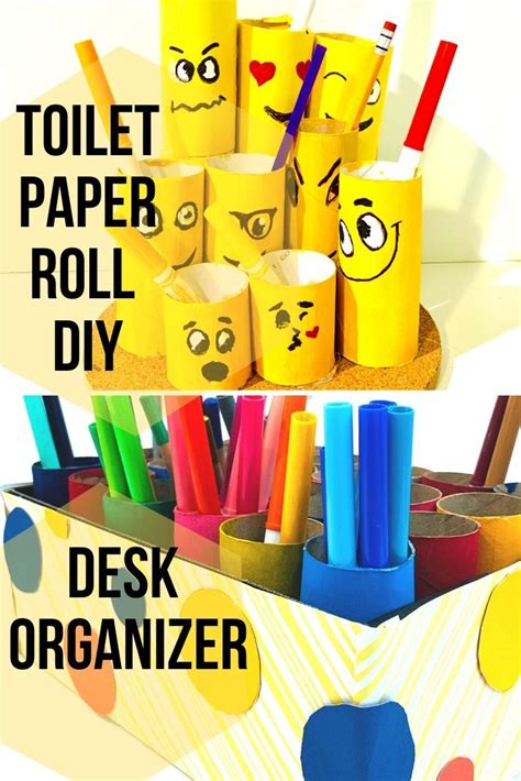Desk Organizer Using Recycle Stuff Toilet Paper Roll Diy Diy Pencil
