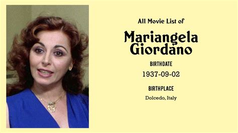 Mariangela Giordano Movies List Mariangela Giordano Filmography Of