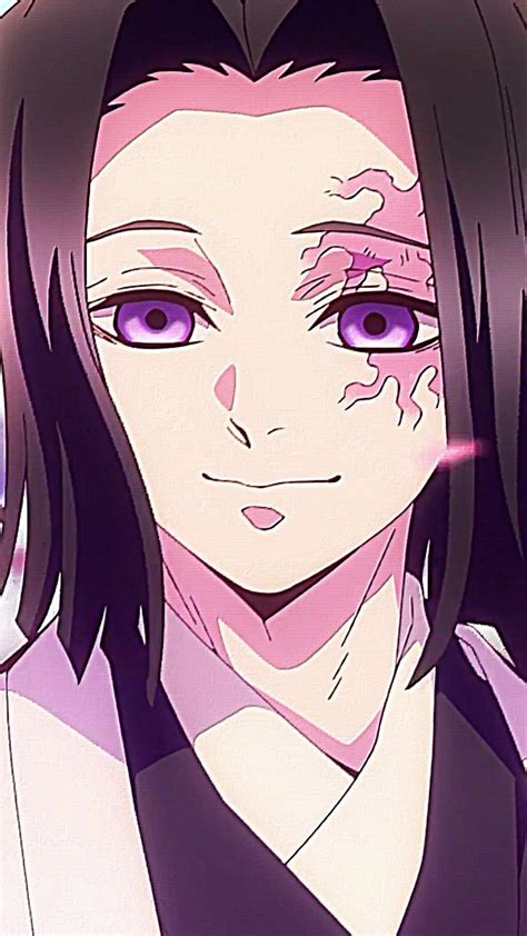 An Anime Character With Purple Eyes And Black Hair