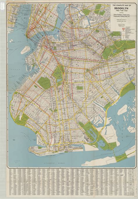 The Complete Map Of Brooklyn New York City Featuring House Numbers Vrogue