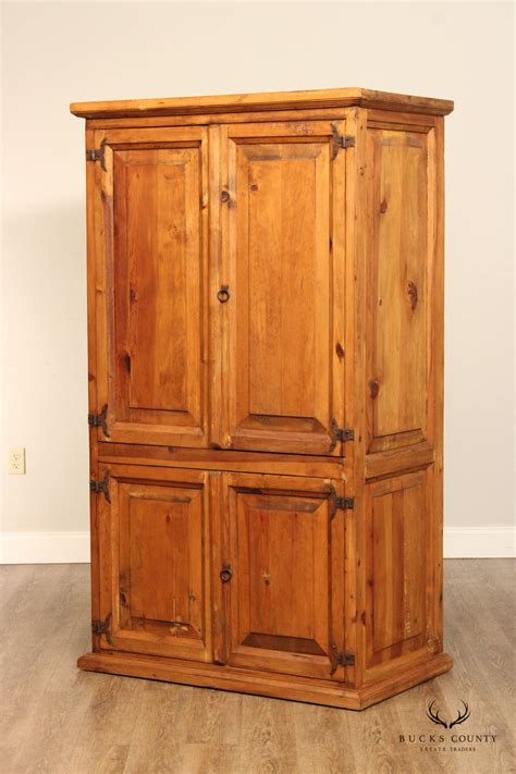 Mexican Rustic Pine Armoire Bucks County Estate Traders
