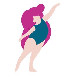 Chubby Woman Ballet Pose Ballet Transparent Png Svg Vector