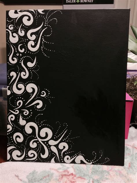 Pin By Amy Bowles On Diy Ideas Canvas Painting Diy Black Canvas Art