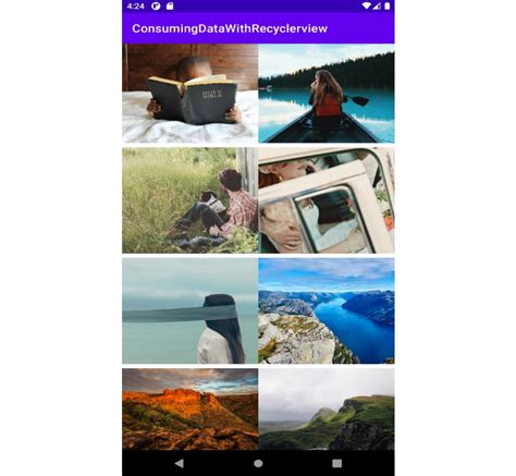 An App Shows A List Of Images From Picsum Photos Api