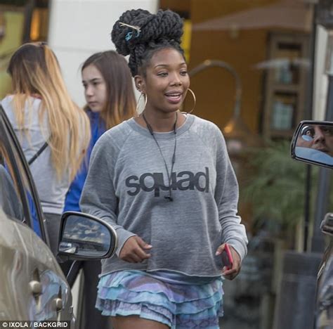 Brandy Norwood Lets Her Skirt Ride Up To Flash Her Undies Daily Mail