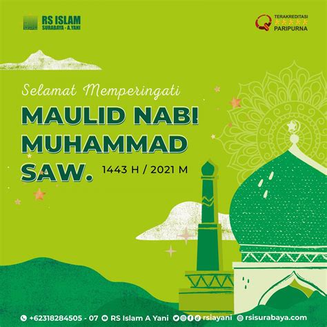 Selamat Memperingati Maulid Nabi Muhammad Saw 1443h Rs Islam Surabaya