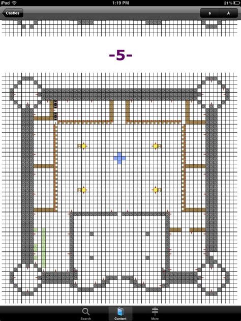 Castle Floor Plan For Minecraft With Towers Connected By Corridors