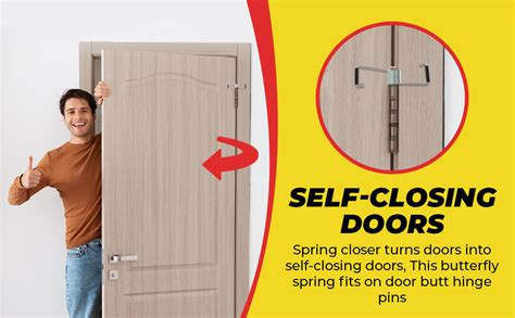 Spring Hinge Door Closer Fits On Most Door Butt Hinge Pins 4 Pack