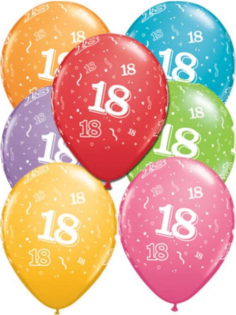 18th Birthday Balloons Delivered Happy 18th Birthday 18 Foil Helium