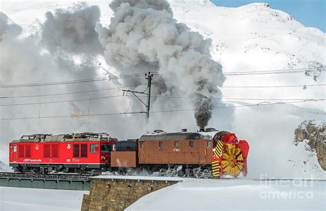 Snow Blower Train Switzerland Photograph By Olaf Protze Pixels