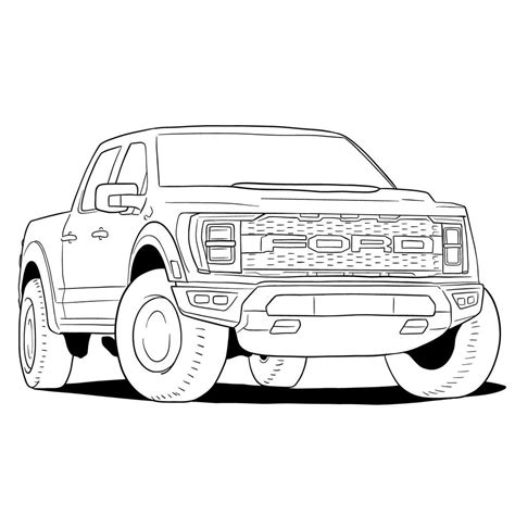 How To Draw A 2023 Ford F Series F 150 Raptor Ford Raptor Ford F150