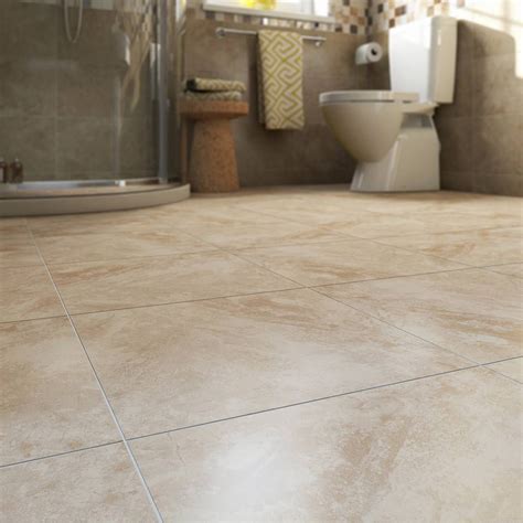 Vita Light Cappuccino Ceramic Floor And Wall Tile 33cm X 33cm Now £13