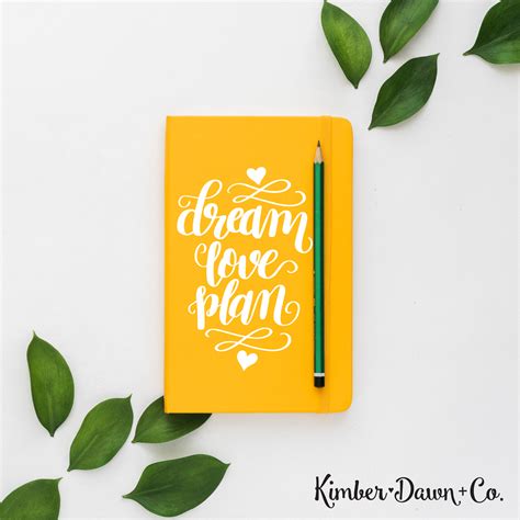 Download Hand Lettered Dream Love Plan Free SVG Cut File