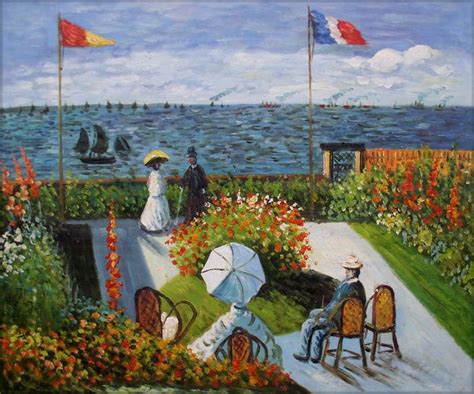 Garden At Sainte Adresse Claude Monet Painting Street Art Art